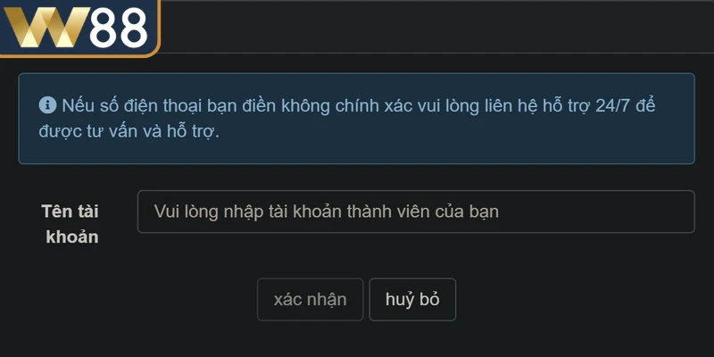 Quên Mật Khẩu W88 - Hướng Dẫn Lấy Lại Nhanh Chóng, An Toàn 3 Các cách khôi phục qua số điện thoại khi quên mật khẩu W88