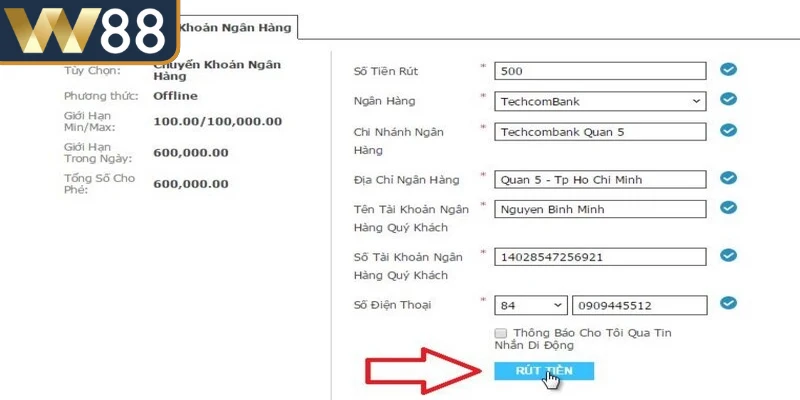 Rút Tiền W88 Trên Apps Với Quy Trình Chuẩn Xác, Nhanh Gọn 2 Rút tiền W88 trên Apps là bước giao dịch được nhiều người quan tâm